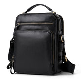6028 Multifunctional Fashion Top-grain Leather Messenger Bag Casual Men Shoulder Bag